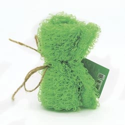 Мочалка сувенирная, зеленая, "Бизорюк"